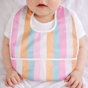 Colorful Striped Baby Flip Bib